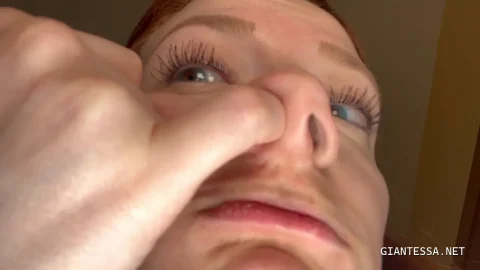 Evelyn Jade – Tiny date gets lost in giantess nose